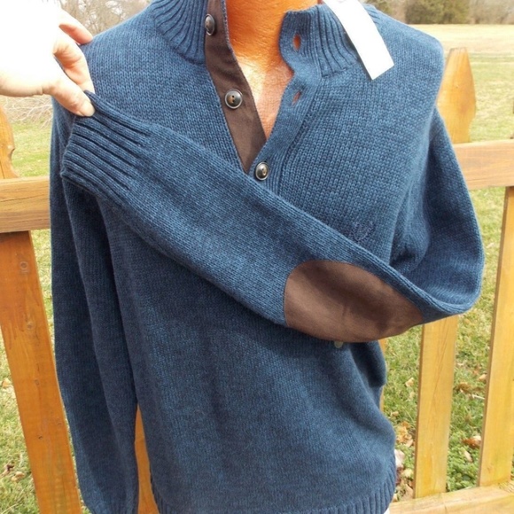 men's sweater with elbow patches